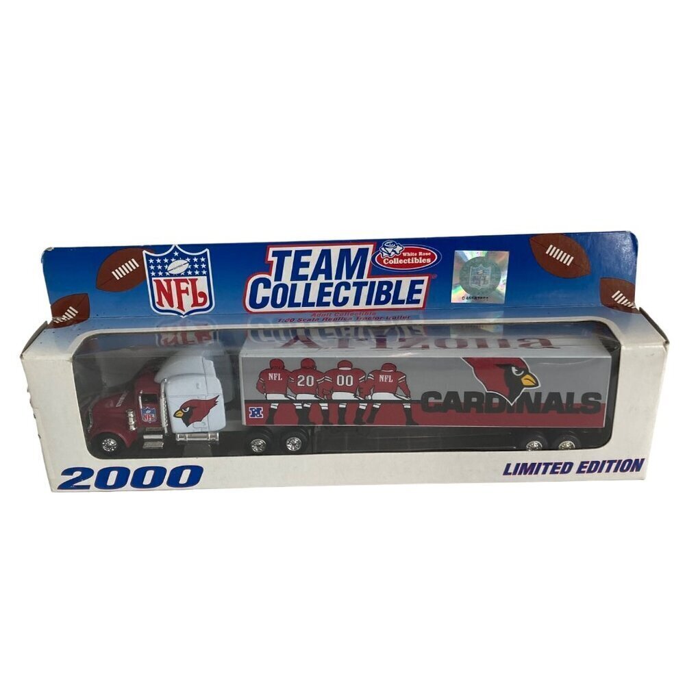 Vintage 2000 ARIZONA CARDINALS NFL Diecast Semi Truck White Rose Collectibles